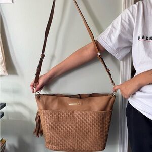 Brown Woven Steve Madden Shoulder Bag
